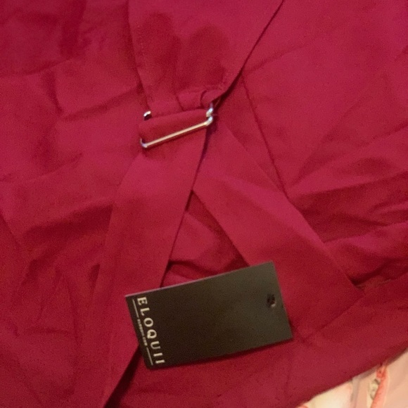 Eloquii tunic style blouse. Burgundy.Size 24 NWT - Picture 9 of 10